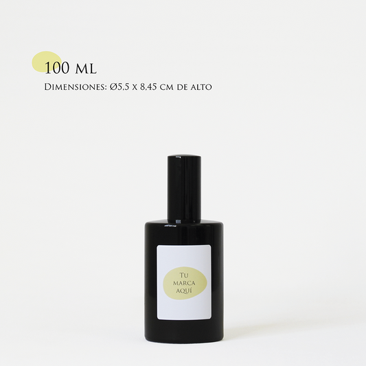 Home spray personalizado | 100 ml | Envase de cristal negro + etiqueta logo/diseño