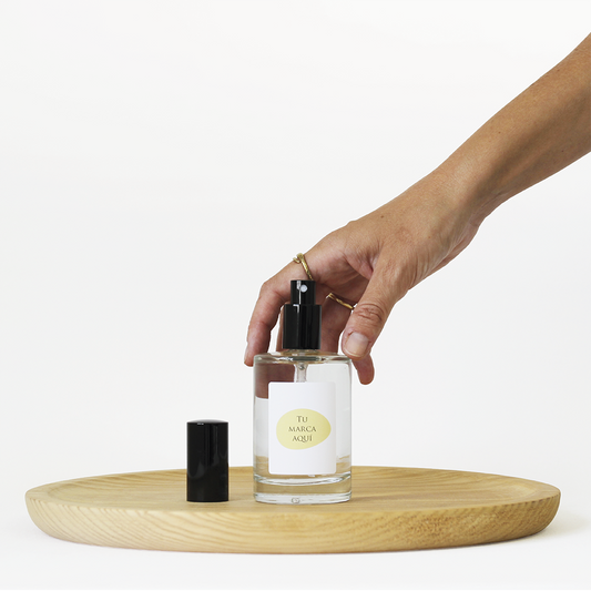 Home spray personalizado | 100 ml | Envase de cristal transparente + etiqueta logo/diseño