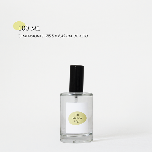 Home spray personalizado | 100 ml | Envase de cristal transparente + etiqueta logo/diseño