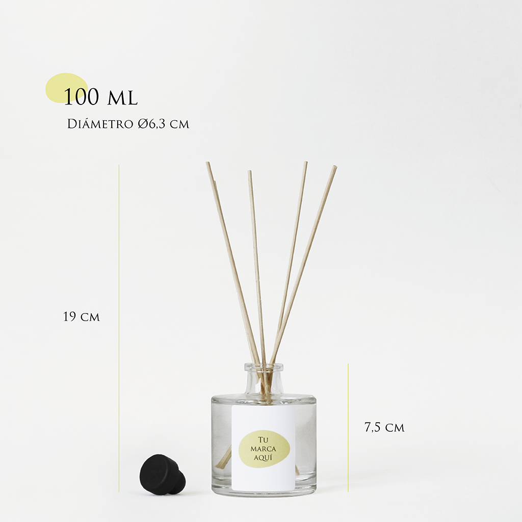 Custom Mikado | 100 ml | Clear glass bottle + logo/design label