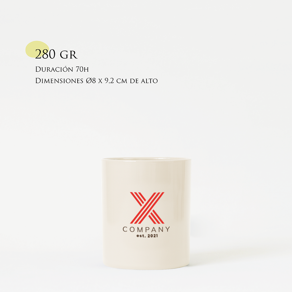 Personalized Candle | Size M 180g | Tinted glass + logo/design print