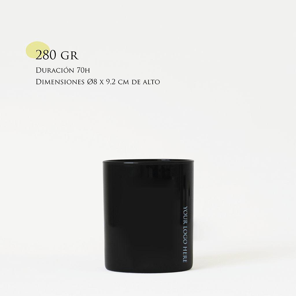 Personalized Candle | Size M 180g | Tinted glass + logo/design print