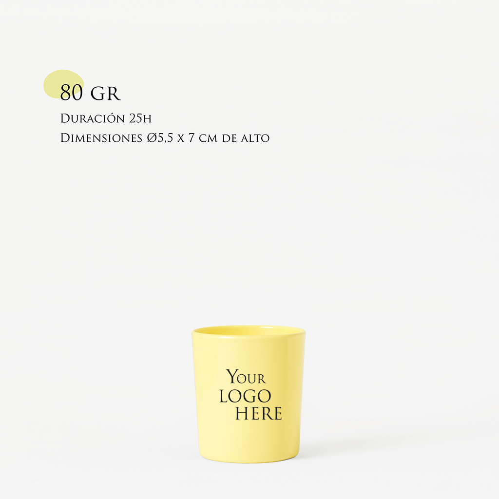 Personalized Candle | Size M 180g | Tinted glass + logo/design print