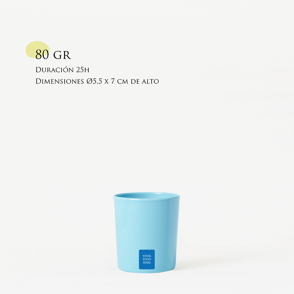 Personalized Candle | Size M 180g | Tinted glass + logo/design print