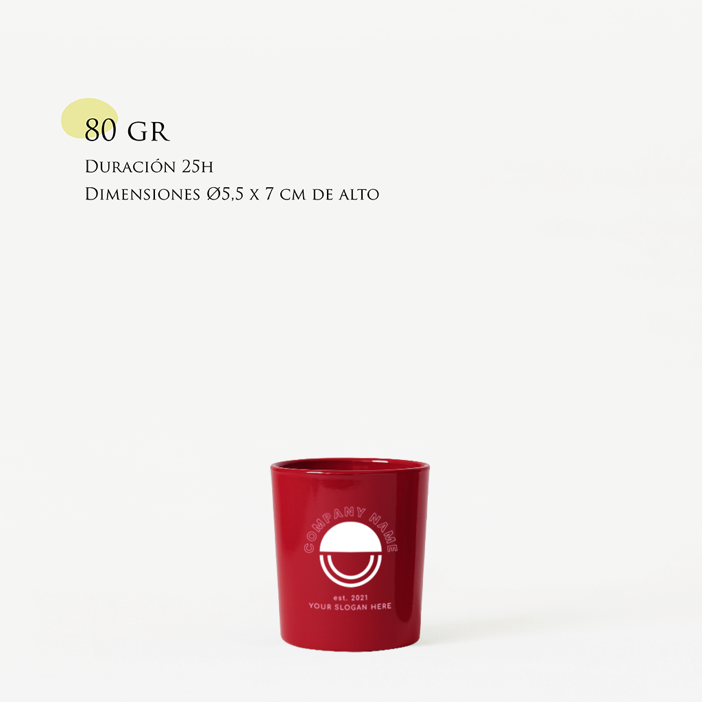 Personalized Candle | Size M 180g | Tinted glass + logo/design print