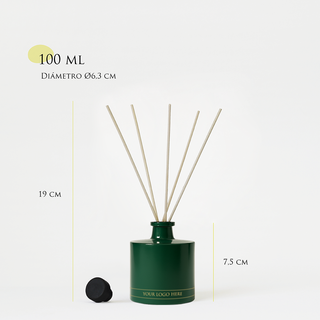 Mikado personalizado | 100 ml | Vaso de cristal tintado + impresión logo/diseño
