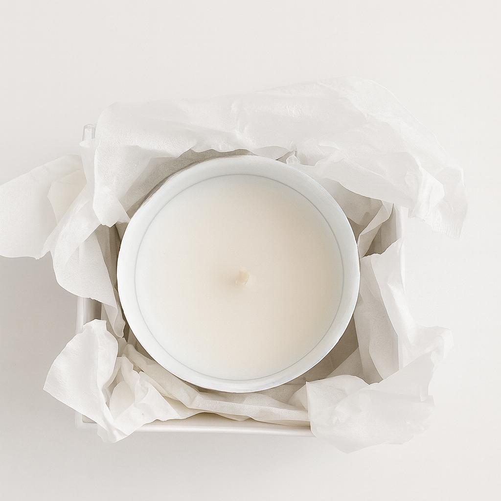 Vela personalizada premium| Con caja regalo de lujo | Tamaño L | Blanca