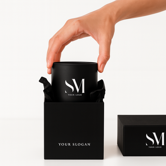 Vela personalizada premium| Con caja regalo de lujo | Tamaño L | Negra