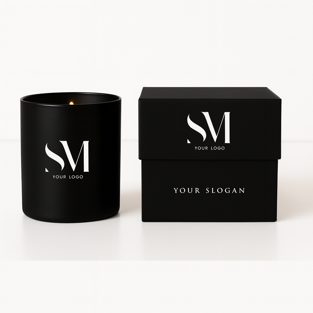Vela personalizada premium| Con caja regalo de lujo | Tamaño L | Negra