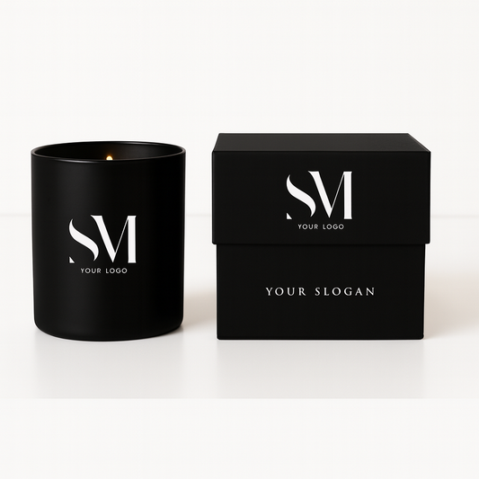 Vela personalizada premium| Con caja regalo de lujo | Tamaño L | Negra